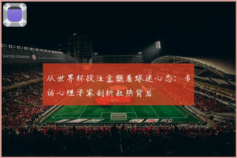 从世界杯投注金额看球迷心态：专访心理学家剖析狂热背后